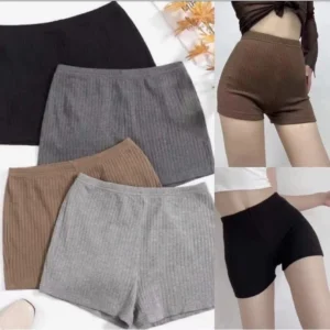 Knit Trouser Highwaist Yoga Shorts Cycling Shorts SLIT Hem