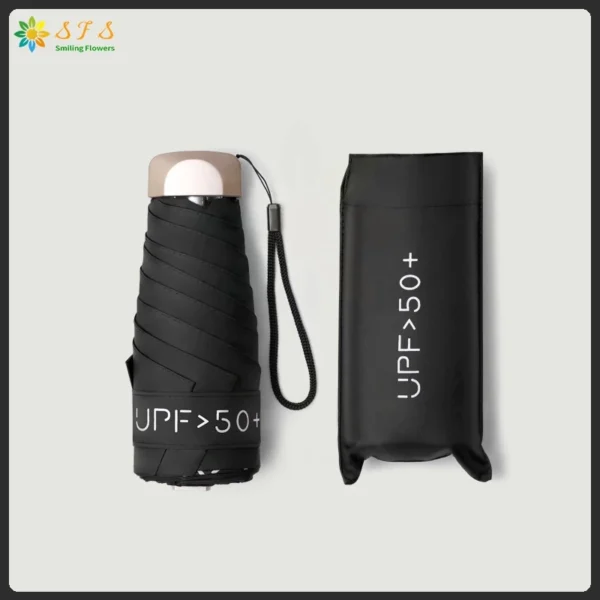 Ultra-light mini five-fold umbrella UV protection folding sunshade umbrella Different styles Goggles
