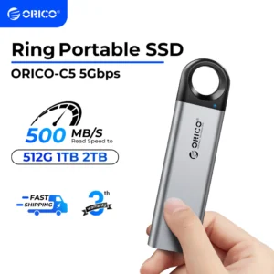 ORICO C5 1TB Ring External Portable SSD Up to 500MB/s With USB-A/C Cable  (ORICO C5)
