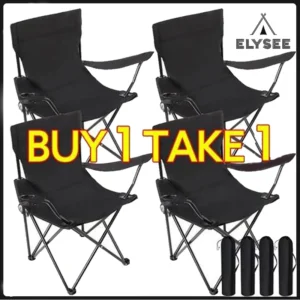 【COD】Portable Folding Chair Camping Chair Heavy Duty Folding Chair Outdoor  armrests Beach Chair Fishing Chair