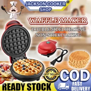 Portable Mini Electric Waffle Maker Non-Stick Pan Easy To Clean Children's Breakfast Machine Eggcake Sandwich