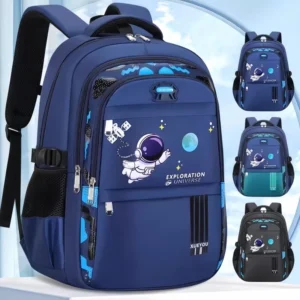 Primary backpack bag For Children unisex Waterproof Astronaut School bag For kids