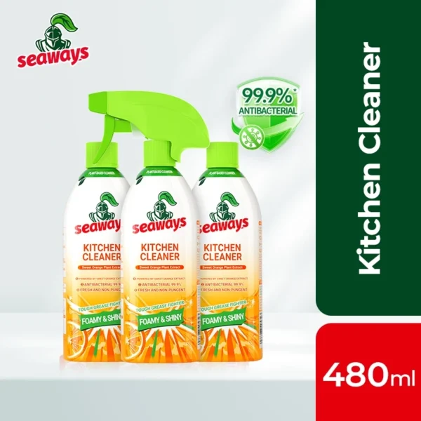 Seaways Kitchen Cleaner 480g Pot Cleaning Spray Oil Stain Remover Grease Removal Spray Cleaner