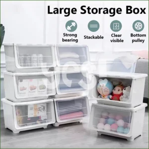 Flip Top Storage Box Organizer with Wheel Organizer storage Multipurpose Storage