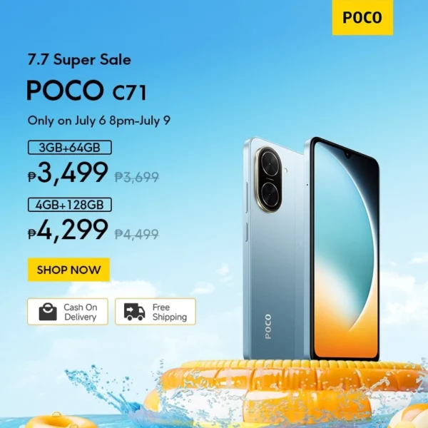 New POCO C71 Smartphone | New launch from 24 Apr., 3+64/4GB+128GB, Powerful octa-core processor, Immersive 6.88" display