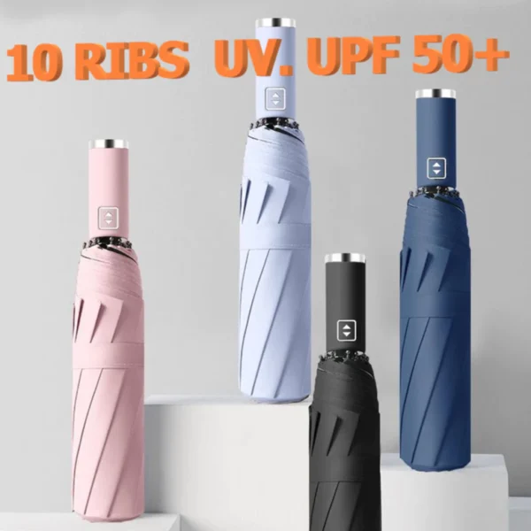 Korean Candy Color UV UPF 50+ Automatic Weather Umbrella 10 RIBS