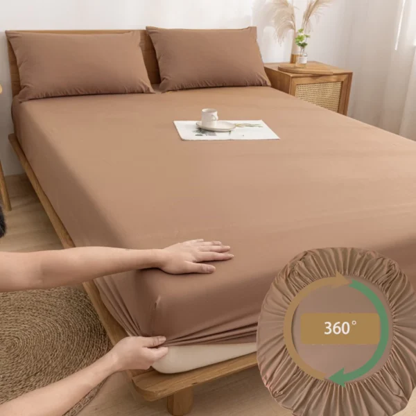 3 in 1 Sheets Hotel Premium (1 Fitted Sheet & 1/2 Pillowcases) Flat Sheets with Pillowcases