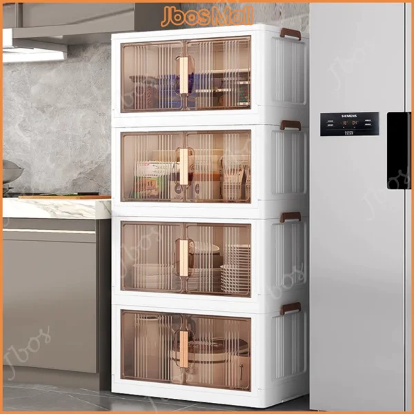Jbos Foldable Cabinet for Kitchen Durabox Bedroom Drawer Cabinet Plastic Wardrobe Storage Box