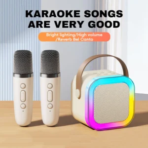 Mini Portable Karaoke Bluetooth Speaker With One Microphone Audio Integrated Microphone