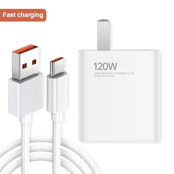 Original Type C Charger Set 120W Super Fast For Android HW XM TypeC Fast Charging Cable Adapter Set