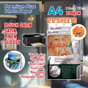FUJI FILM RC PHOTO PAPER A4 satin / rough satin / linen / rc glossy 20pcs /pack