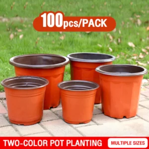 50Pcs  and  100Pcs/Set Flower Pot Plastic Plant Pots Desktop Potted Soft Nursery Garden