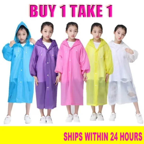 EVA Raincoat for kids Motorcycle Cycle Scooter Waterproof Thickened Rain Coat Motors EVA Lightweigh
