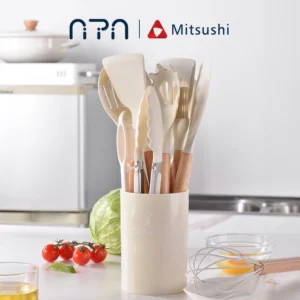 Nipiin Kitchen Set Silicone Kitchen Utensils Set Non-Stick Silicone Cooking Utensils Food Grade12pcs