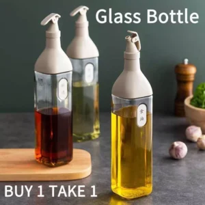 Glass oil Pot Leak-Proof Seasoning Oil Bottle Soy Sauce Vinegar Sesame Oil Dispenser