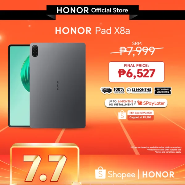 HONOR Pad X8a (11" High Refresh Rate Eye Comfort HONOR FullView Display | 8300mAh Battery)