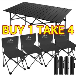 CEMAL camping chair and table set folding chair and table outdoor buy 1 take 4 camping set equipment
