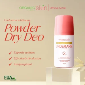 Organic Skin Japan Intensive Whitening Underarm Powder Dry Deodorant Under Arm Deo Roll on (40ml)