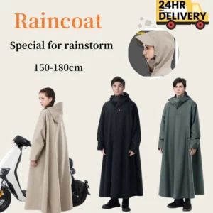 Motorcycle Raincoat For Men Heavy Duty Waterproof Poncho Thickened And Lengthened Raincoat Makapal