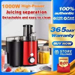 Household Fruit and Vegetable Juicer with Automatic Juice and Pulp Separation and High-Power Motor