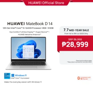 HUAWEI MateBook D 14 2024 Laptop | 12/13th Gen Intel® Core™ i3/i5 Processor | 8GB/16GB + 256GB/512GB