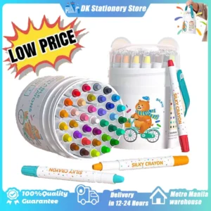 All-in-One Silky Crayons For Kids Washable Crayons Plastick Twistable Crayons 12/24/36/48 Colors