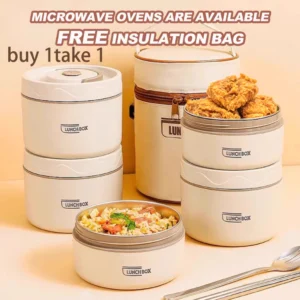 Stainless Steel Insulated lunch box send insulation bag thermal lunch box Microwave Heated buy1take1
