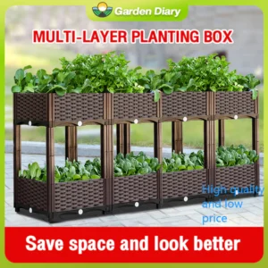 *Balcony planting box, combination flower box, depth box, flower pot, square plastic vegetable box**