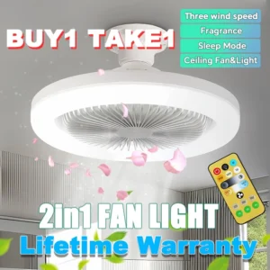 【BUY1TAKE1】Ceiling Fan with Light Ceiling Fan Light LED Lamp Fragrance Fan Light With Remote
