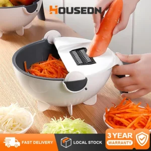 9 In 1 Home Multifunction Detachable Kitchen Easy Use Drain Basket Vegetable Cutter Set