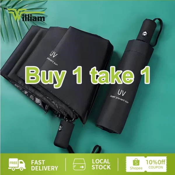 Umbrella Rain Umbrella Buy 1 Take 1 Automatic/Manual Umbrella Folding Automatic/Payong