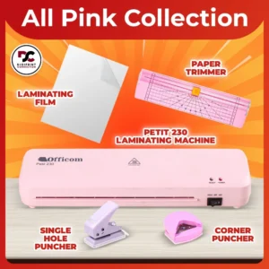 A4 Laminator PETIT Laminating Machine Hot & Cold Paper Trimmer Corner & Hole Puncher Collections