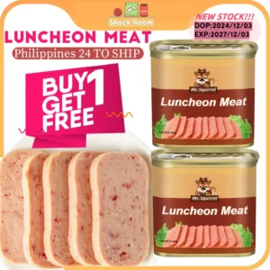 Mr.Squirrel Luncheon Meat 340g/198g (Low-salt) high Meat content Mix of Chicken & Pork Philippines