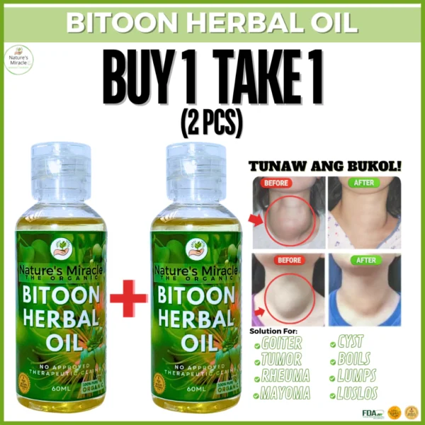 2PCS [BUY1 TAKE1] bitoon herbal for bukol original bitoon herbal oil original alingatong miracle oil
