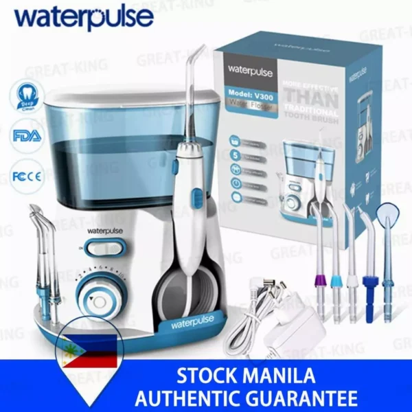 Cordless Water Flosser 100-240V Oral Irrigator Water Jet Pick 800ML Tooth Cleaner-Green
