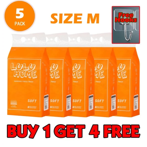 【HOT】 5 PACKS Tissue Paper Napkins Pull down Home Affordable Package Napkins Toilet Paper M/L Size