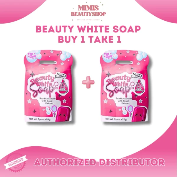 BEAUTY WHITE SOAP Micro Peeling 10x Power Whitening 5PCS BAR SOAP PER PACK