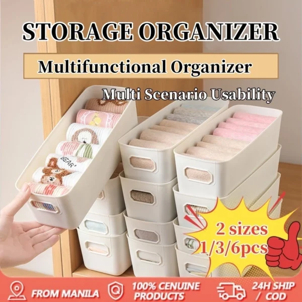 1/3/6Pcs Multipurpose Storage Boxes with Handle/Drawer Sorting Box/Portable Sundries Organizer