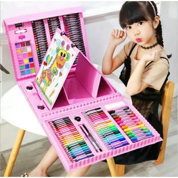 208Pcs Kids Super Mega Art Coloring Set ACrayons Oil Pastels Color Pencils For Drawing PaintingSet