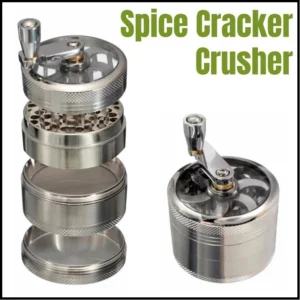 4 Layers Hand Spice Cracker Crusher Grinder Kitchen Grinder with Hand Crank