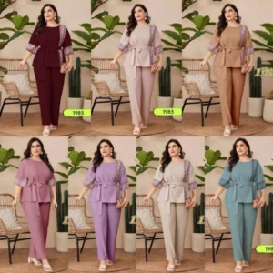 HQT FASHION  1983/  ELEGANT FORMAL PLAIN CASUAL TERNO   SETS