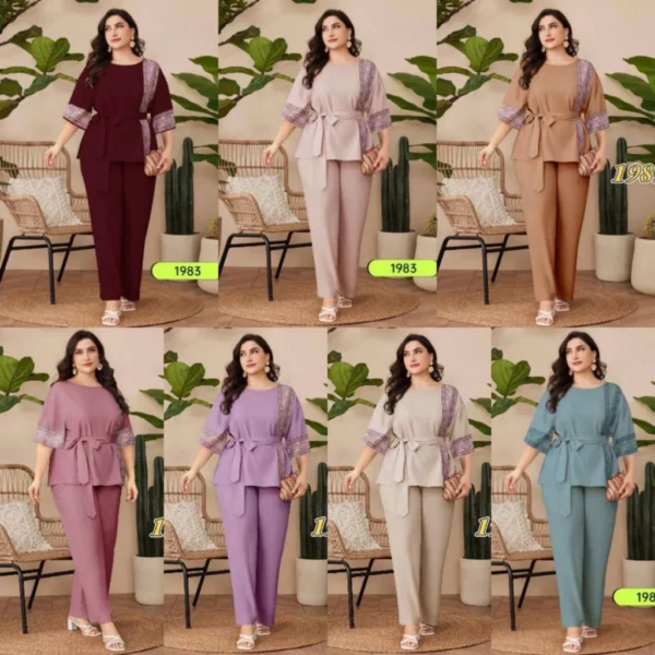 HQT FASHION  1983/  ELEGANT FORMAL PLAIN CASUAL TERNO   SETS