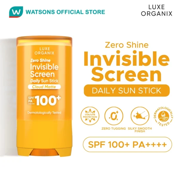 LUXE ORGANIX Zero Shine Invisible Screen Daily Sun Stick SPF 100 17g