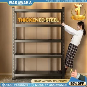Metal Rack Organizer Layer Boltless Rack Adjustable Steel Rack Shelves Heavy Duty Waterproof
