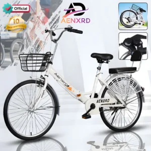 Bike for Adult Japan Women Folding commuter Bike 24/26 Inch 7speed Bicycle With back seat and basket