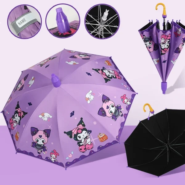Children's umbrella long handle automatic sun umbrella cartoon waterproof