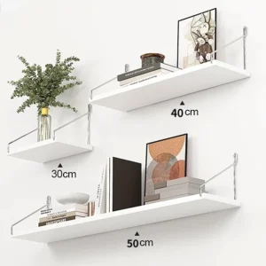 3PCS wall mounted hanging wall suspended bookshelves decorative wall panels display storage racks