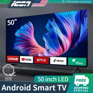 ICON Smart Tv Hd LED Extra Slim Television Google Flat Screen Portable Smart TV 50/32/30/22/19 Inch