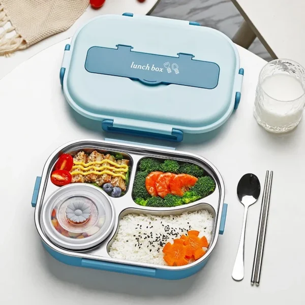 304 Stainless Steel Lunch Box Bento Box School Office Worker Microwaveable Lunchbox Food Container