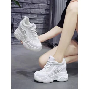 koreans rubber white chunky Sneakers womens Shoes